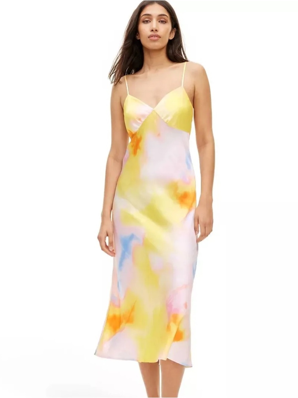 Diane Von Furstenberg x Target Tie-Dye Satin Slip MIDI Dress